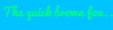 Image with Font Color 00FF83 and Background Color 00C3FF